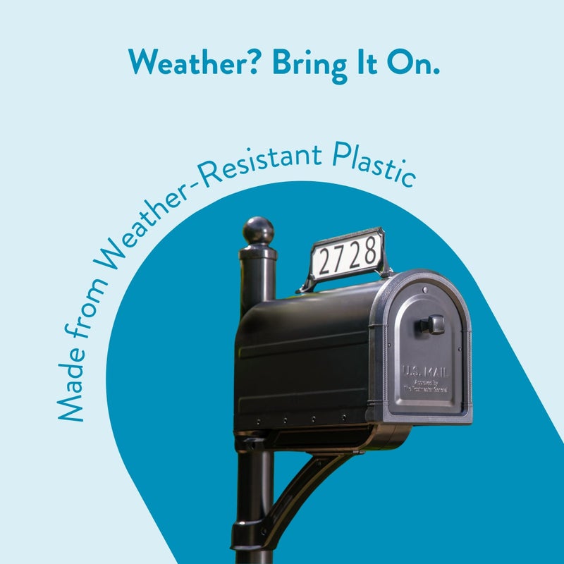 Architectural Mailboxes 3460B Manhattan Address Plaque, Small, Black - Image 5